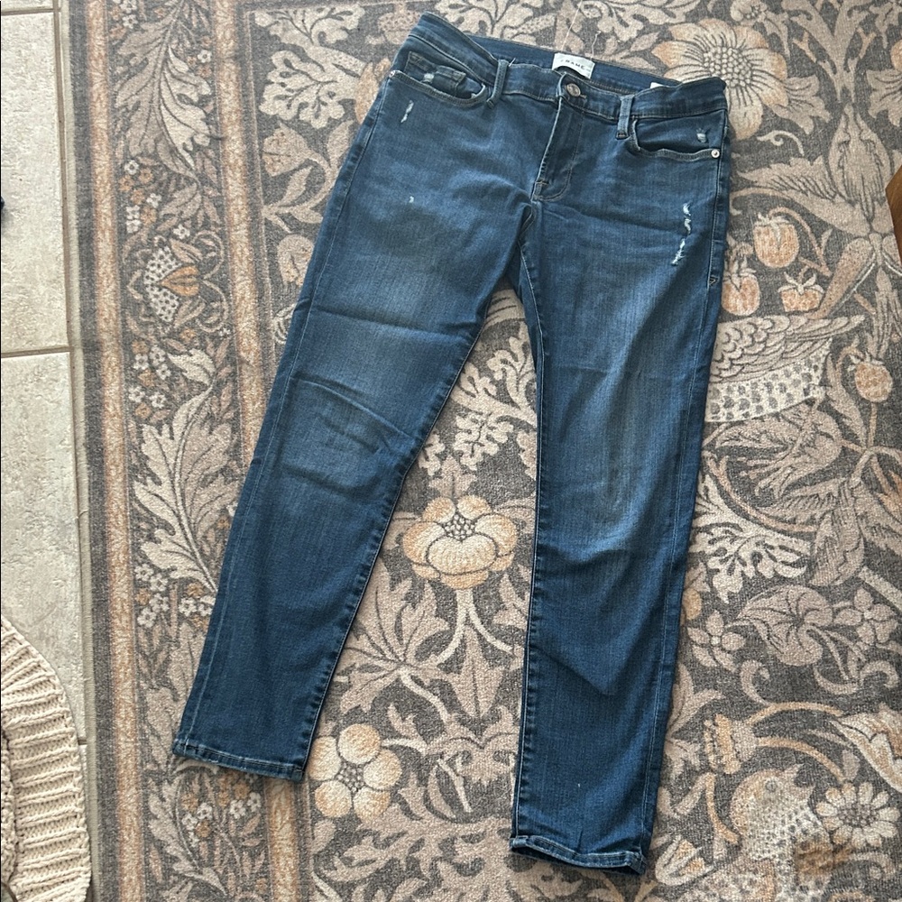 Frame Denim Dark Blue Skinny Jeans